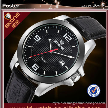 NO 9180 Black Leather Band Fashion Stylish name brand wholesale watches